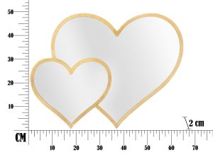 Oglinda decorativa Glam Heart, Mauro Ferretti, 65x50 cm, fier, auriu - imagine 6