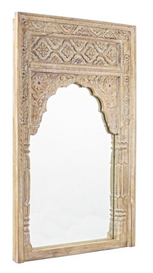 Oglinda decorativa Nawal, Bizzotto, 80 x 120 cm, lemn de mango, natural - imagine 2