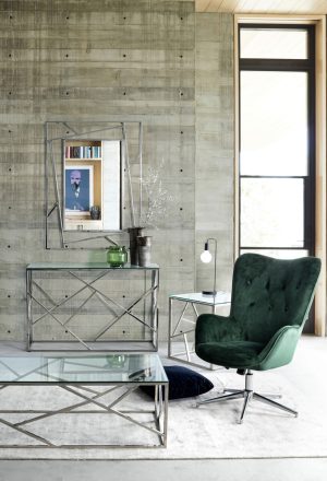 Oglinda decorativa Rayan Rectangular, Bizzotto, 90 x 120 cm, inox - imagine 2