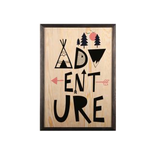 Tablou decorativ, Adventure, Lemn, Lemn, Multicolor - imagine 2