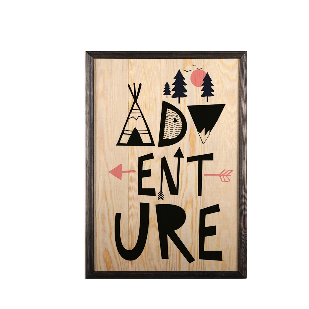 Tablou decorativ, Adventure, Lemn, Lemn, Multicolor - imagine 2