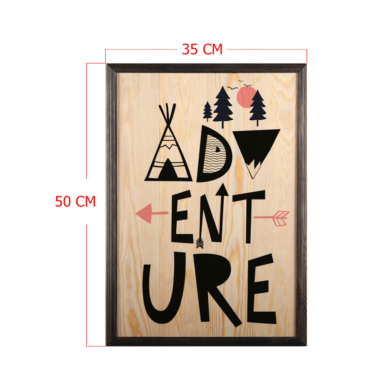 Tablou decorativ, Adventure, Lemn, Lemn, Multicolor - imagine 3