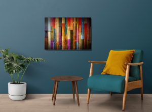 Tablou decorativ, UV-002, Sticla temperata, 70 x 100 cm, Multicolor - imagine 3