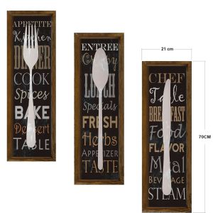 Set 3 tablouri decorative, KZM390, MDF, Imprimat UV, Multicolor - imagine 3
