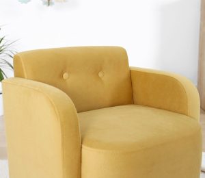 Scaun cu aripi pentru copii, Fluffe, 209FLF1112, Bumbac, Galben - imagine 4