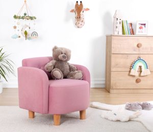 Scaun cu aripi pentru copii, Fluffe, 209FLF1113, Bumbac, Roz - imagine 2