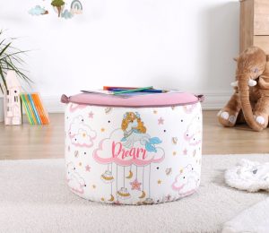 Scaun cu aripi pentru copii, Fluffe, 209FLF1156, Microfibra, Multicolor - imagine 5