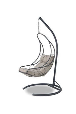 Leagan gradina/terasa, Clara, Çalı Askılı Bahçe Salıncağı, 120x215x60 cm, Antracit / Gri - imagine 2