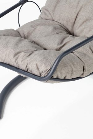 Leagan gradina/terasa, Clara, Çalı Askılı Bahçe Salıncağı, 120x215x60 cm, Antracit / Gri - imagine 4