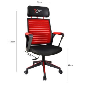 l scaun pentru jocuri seatix xfly oyuncu 56x110x48cm 100 poliester rosu negru 1.jpg