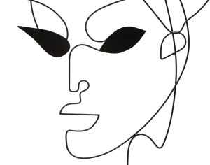 Set 2 tablouri 3D Tribal Woman Simply, Mauro Ferretti, 70x100 cm, fier, negru - imagine 4