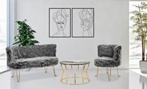 Set 2 tablouri 3D Woman Simply, 60x80 cm, fier, negru - imagine 2
