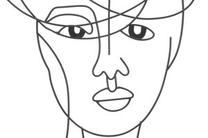 Set 2 tablouri 3D Woman Simply, 60x80 cm, fier, negru - imagine 3