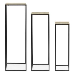 Set 3 suporturi pentru ghivece Amira, Bizzotto, 35 x 35 x 115 cm, otel/aluminiu - imagine 5