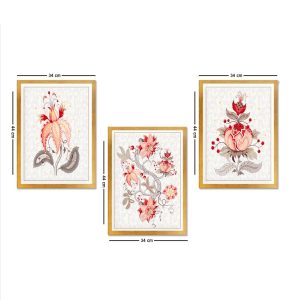 Set 3 tablouri decorative, SET_106, Lulu, 34x44 cm, plastic - imagine 2