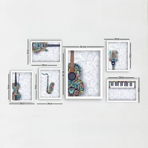 Set 6 tablouri decorative, SET_0100, Lulu, 24x29 cm/24x44 cm, plastic - imagine 2