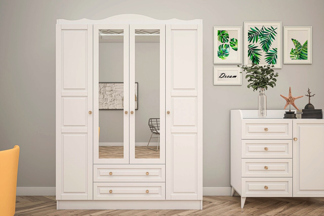 Set dormitor pentru copii, Glenevis, Tango 610, Alb 2 Set dormitor pentru copii, Glenevis, Tango 610, Alb - imagine 2