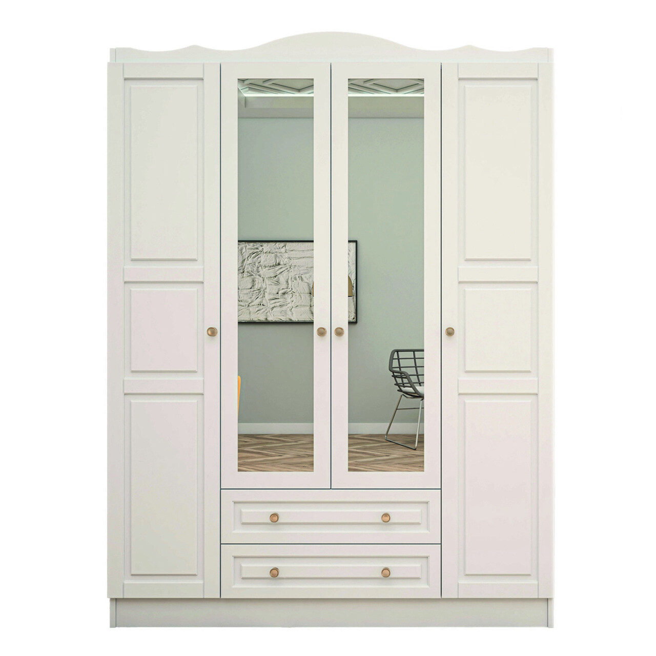 Set dormitor pentru copii, Glenevis, Tango 610, Alb 8 Set dormitor pentru copii, Glenevis, Tango 610, Alb - imagine 8