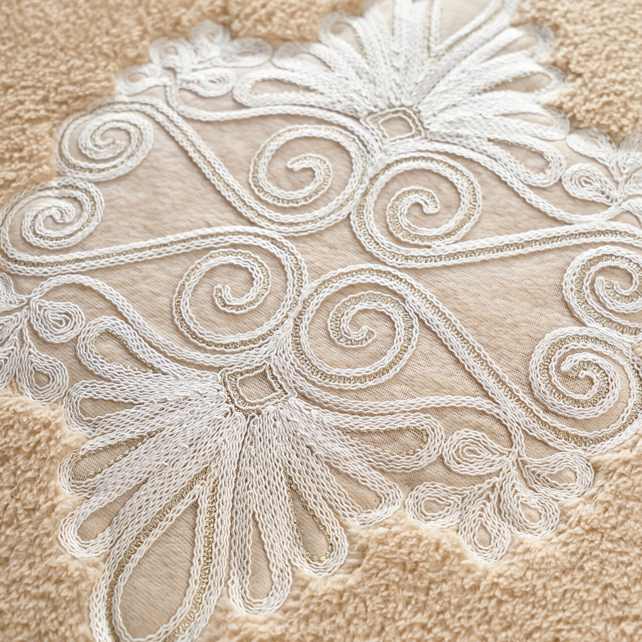 Set covorase de baie 2 piese, Alanur Home, cot-klzt5-32, Poliester, Cappuccino 4 l set covoras de baie 2 bucati acasa alanur cot klzt5 32 poliester cappuccino 3.jpg