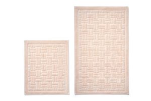 l set covoras de baie 2 bucati acasa alanur cottonkt000011 bumbac pudra.jpg