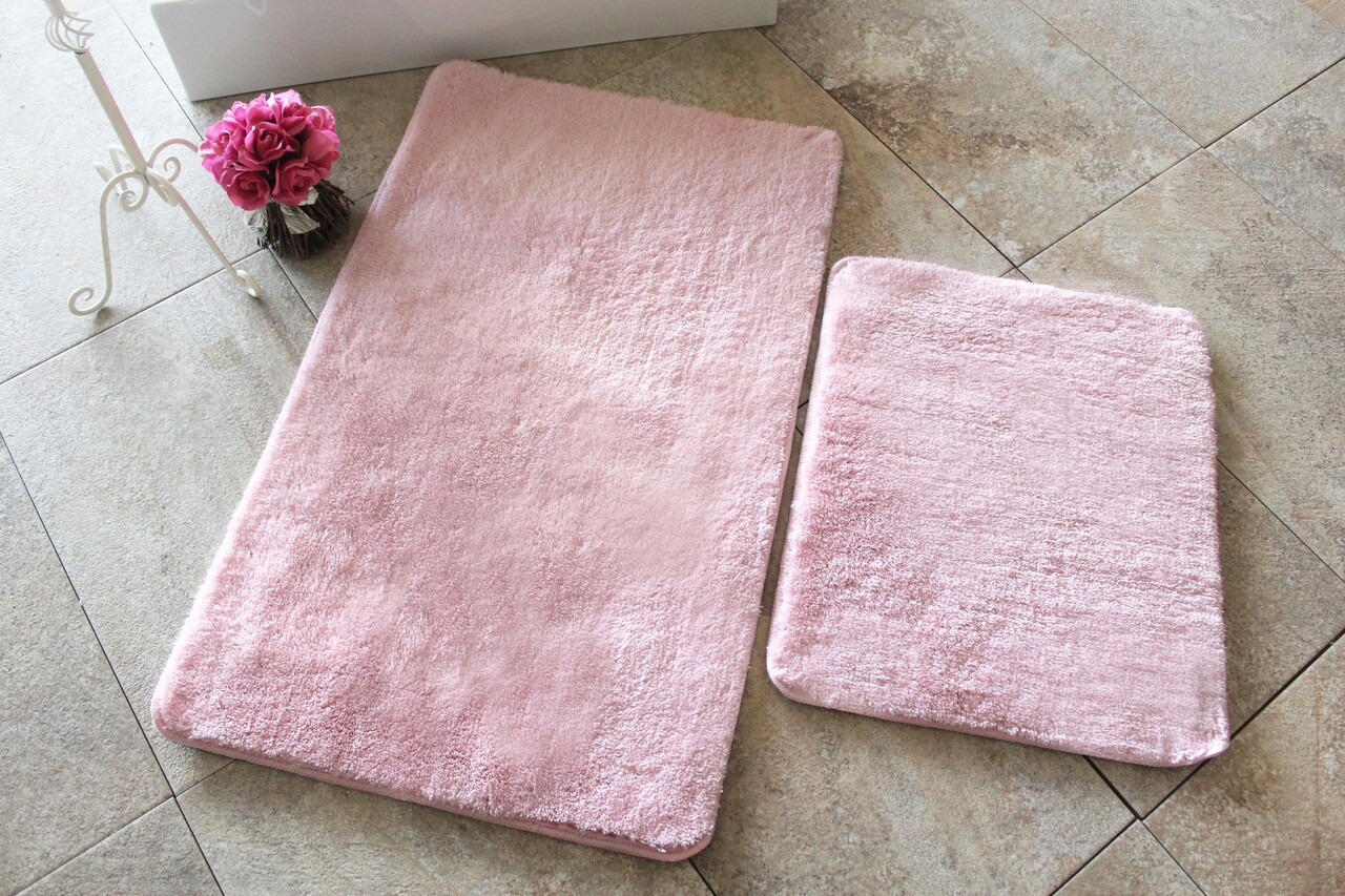 Set covorase de baie 2 piese, Chilai Home by Alessia, Colors of, Acril, Roz deschis 1 l set covoras de baie 2 bucati chilai home de alessia colors of fibre acrilice roz deschis.jpg