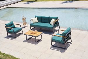 Set mobilier de gradina, Clara, Rio, Albastru petrol - imagine 2