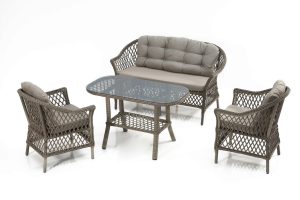 Set mobilier de gradina, Divona, Dove, Gri - imagine 3