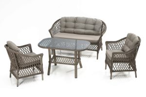 Set mobilier de gradina, Divona, Dove, Gri - imagine 5