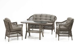 Set mobilier de gradina, Divona, Dove, Gri - imagine 6