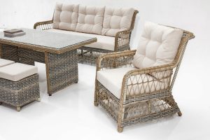 Set mobilier de gradina, Divona, Ibiza, Crem - imagine 9