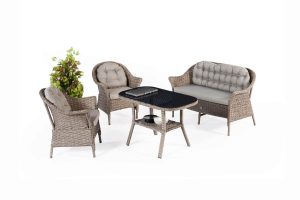 Set mobilier de gradina, Divona, Luna v2, Gri - imagine 2