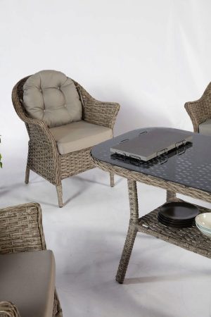 Set mobilier de gradina, Divona, Luna v2, Gri - imagine 9