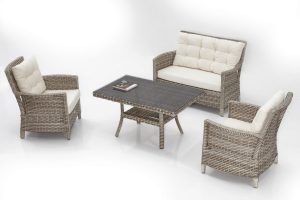 Set mobilier de gradina, Divona, Manila 316, Crem - imagine 2