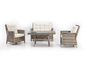 Set mobilier de gradina, Divona, Manila 316, Crem - imagine 3