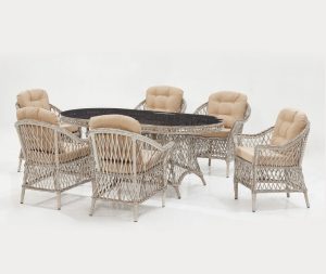 Set mobilier de gradina, Divona, Nova, Crem - imagine 3