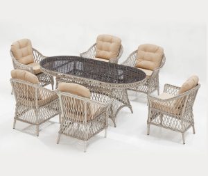 Set mobilier de gradina, Divona, Nova, Crem