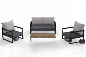Set mobilier de gradina, Dragon, MTLKNP003, Gri - imagine 2