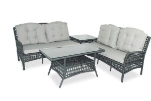 Set mobilier de gradina, Jumilla, Lady Corner, Gri