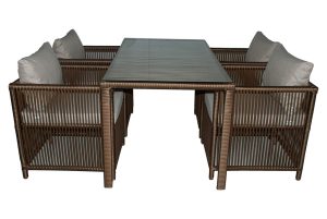 Set mobilier de gradina, Jumilla, Mana 2, Maro inchis - imagine 5