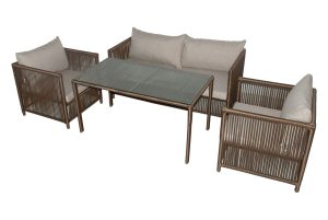 Set mobilier de gradina, Jumilla, Mana 3, Maro inchis - imagine 2