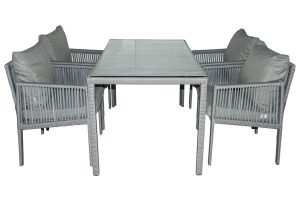 Set mobilier de gradina, Jumilla, Otto 4, Gri deschis