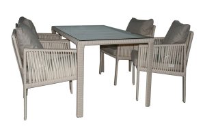 Set mobilier de gradina, Jumilla, Otto 4, Maro deschis - imagine 2