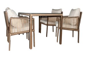 Set mobilier de gradina, Jumilla, Otto 4, Maro inchis - imagine 2