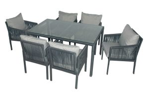 Set mobilier de gradina, Jumilla, Otto 6, Gri - imagine 3