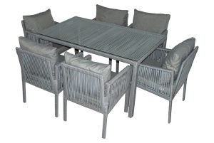 Set mobilier de gradina, Jumilla, Otto 6, Gri deschis