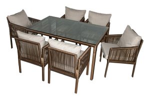 Set mobilier de gradina, Jumilla, Otto 6, Maro inchis - imagine 2