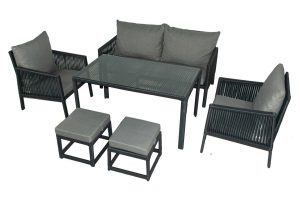 Set mobilier de gradina, Jumilla, Otto Sofa, Gri