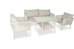 Set mobilier de gradina, Jumilla, Shangai 3, Crem