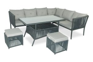 Set mobilier de gradina, Jumilla, Shangai 6, Gri