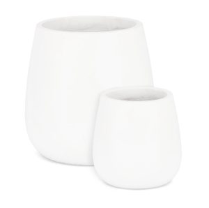 l set ghivece pentru exterior 2 piese hoian bizzotto 45 x 45 cm fibra de ciment si argila alb 1.jpg